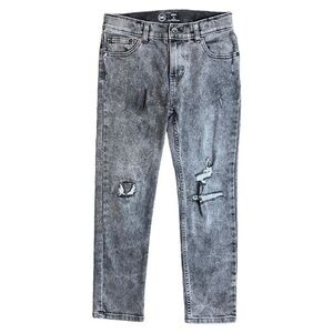 Wonder Nation Boy Black and Gray Patched Jeans Size 10